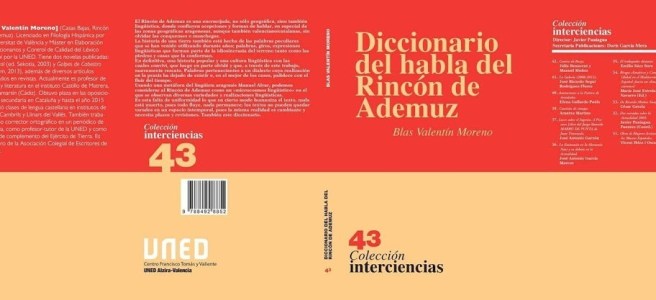 Portada diccionario del habla del Rincón de Ademuz