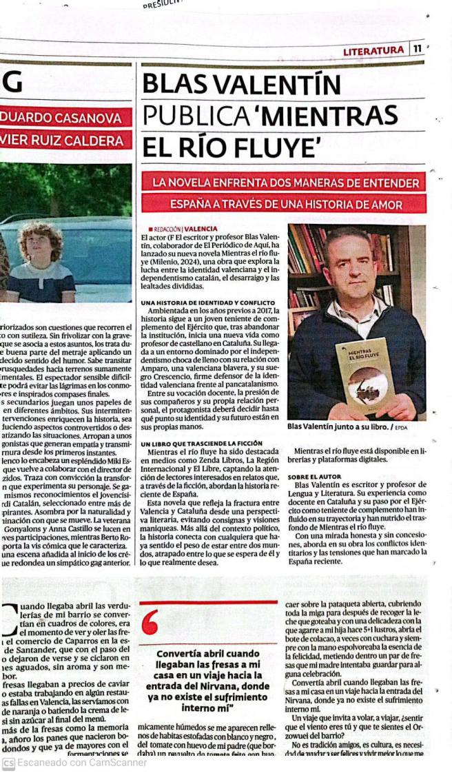 Blas Valentín publica ‘Mientras el río fluye’, una novela sobre identidad y&nbsp;conflicto