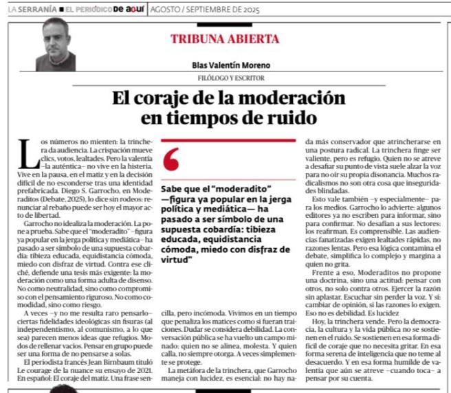 El coraje de la moderación en tiempos de&nbsp;ruido