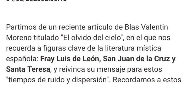 El olvido del cielo, de Zenda, en RNE