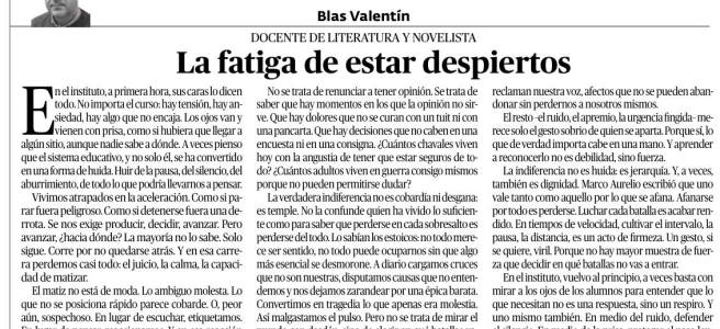 La fatiga de estar despiertos