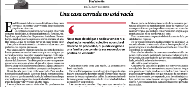 Una casa cerrada no está vacía